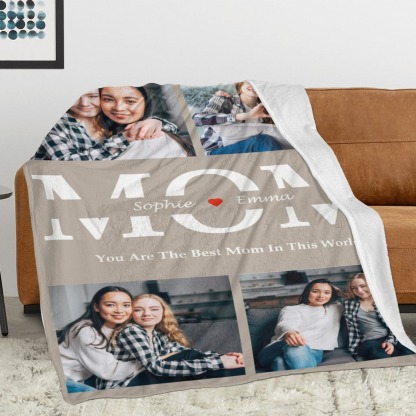 Custom Blanket with Collage Photos Blanket Mother's Day Gifts Personalized Throw Blanket with Photos