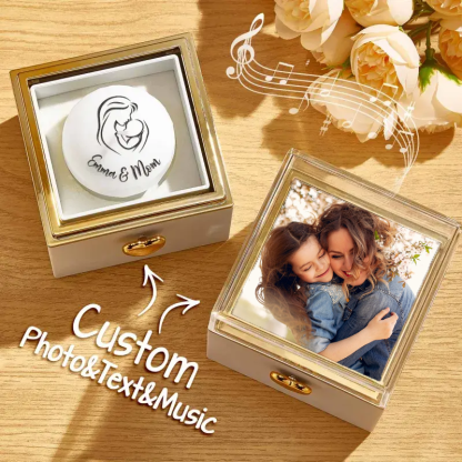 Custom Music Box Can Play Whole Song Magical Cake Candle Flip Box with Personalized Text and Photo