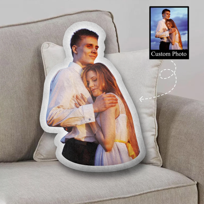 Custom 3D Photo Pillow Personalized Photo Couples Pillow Valentine's Day Couple Shaped Pillow Gift Wedding Gift