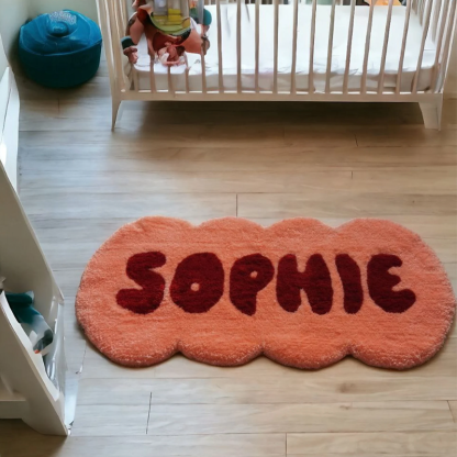 Handcraft Personalized Tufting Rug with Name Punch Needle Dorm Decor Gift for Teens
