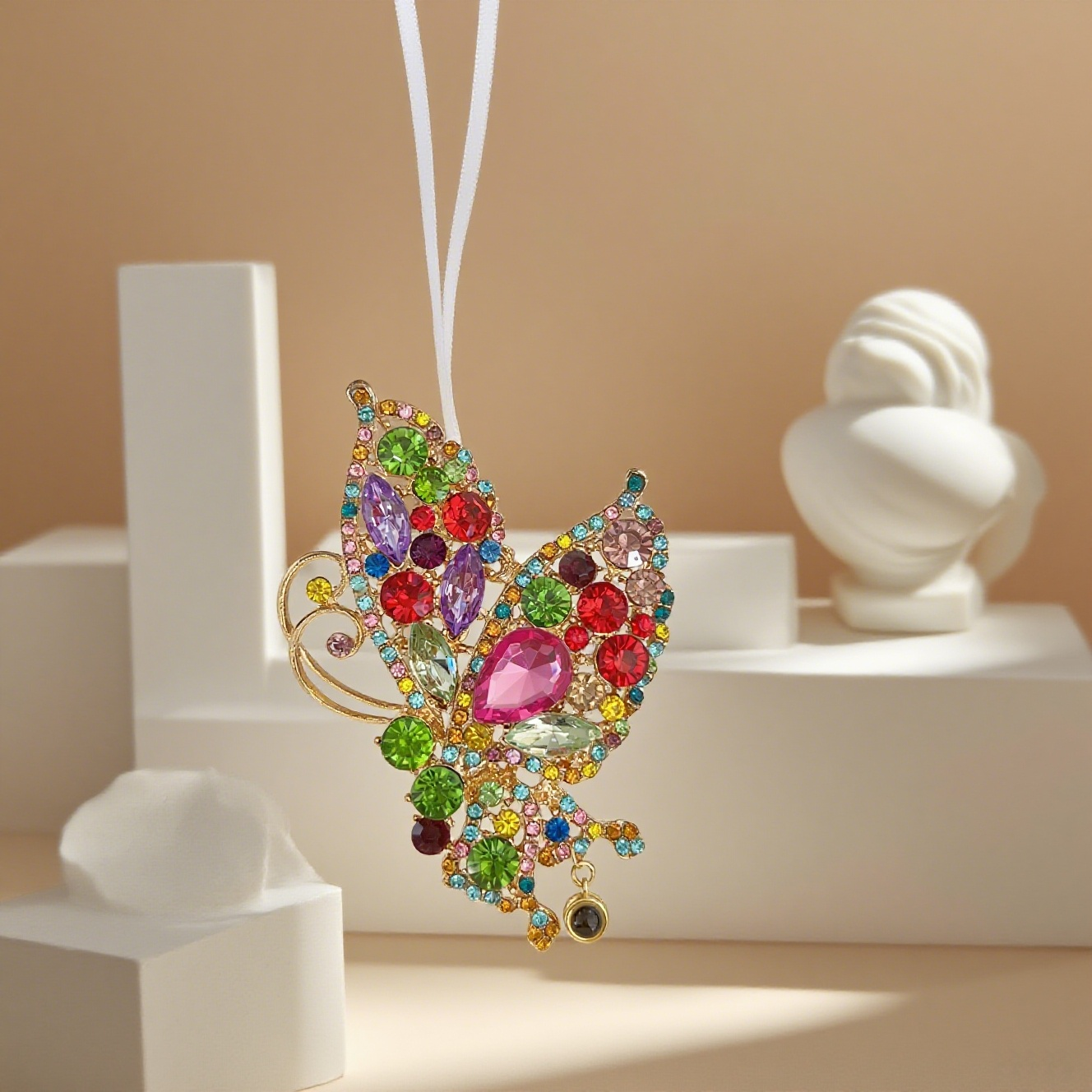 Custom Photo Projection Pendant Hollow Butterfly Projection Pendant Car Decoration Christmas Decoration