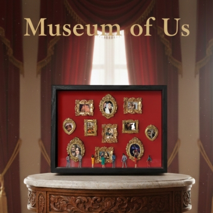 Museum of Us Frame Custom Miniature Retro Photo Frame Gallery Wooden Light Frame DIY Gift for Couple Valentine's Day Gifts
