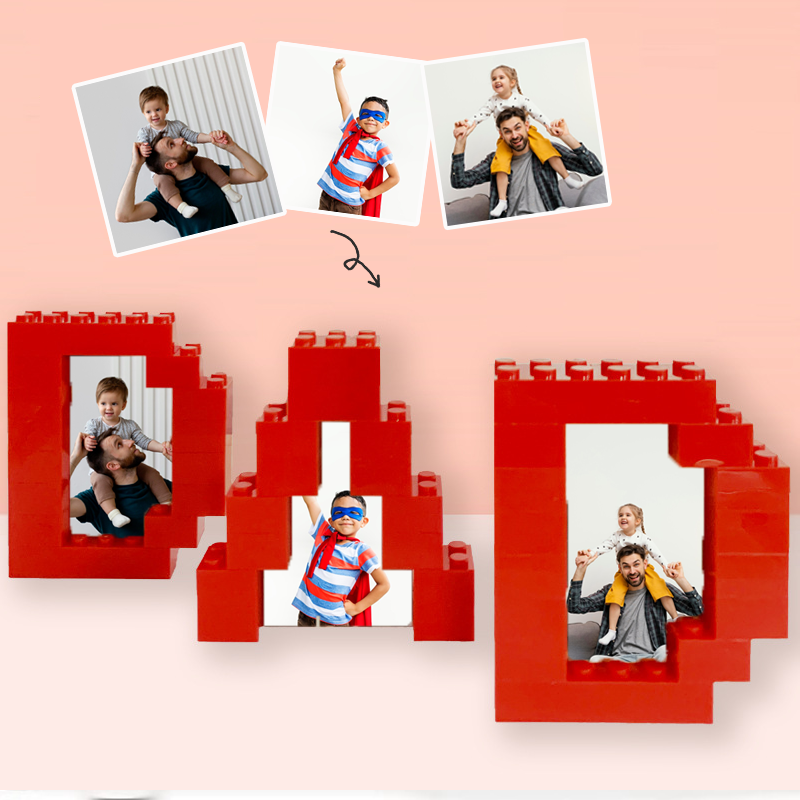 Custom Photo Building Brick Puzzle Personalized Building Block Father's Day Gifts