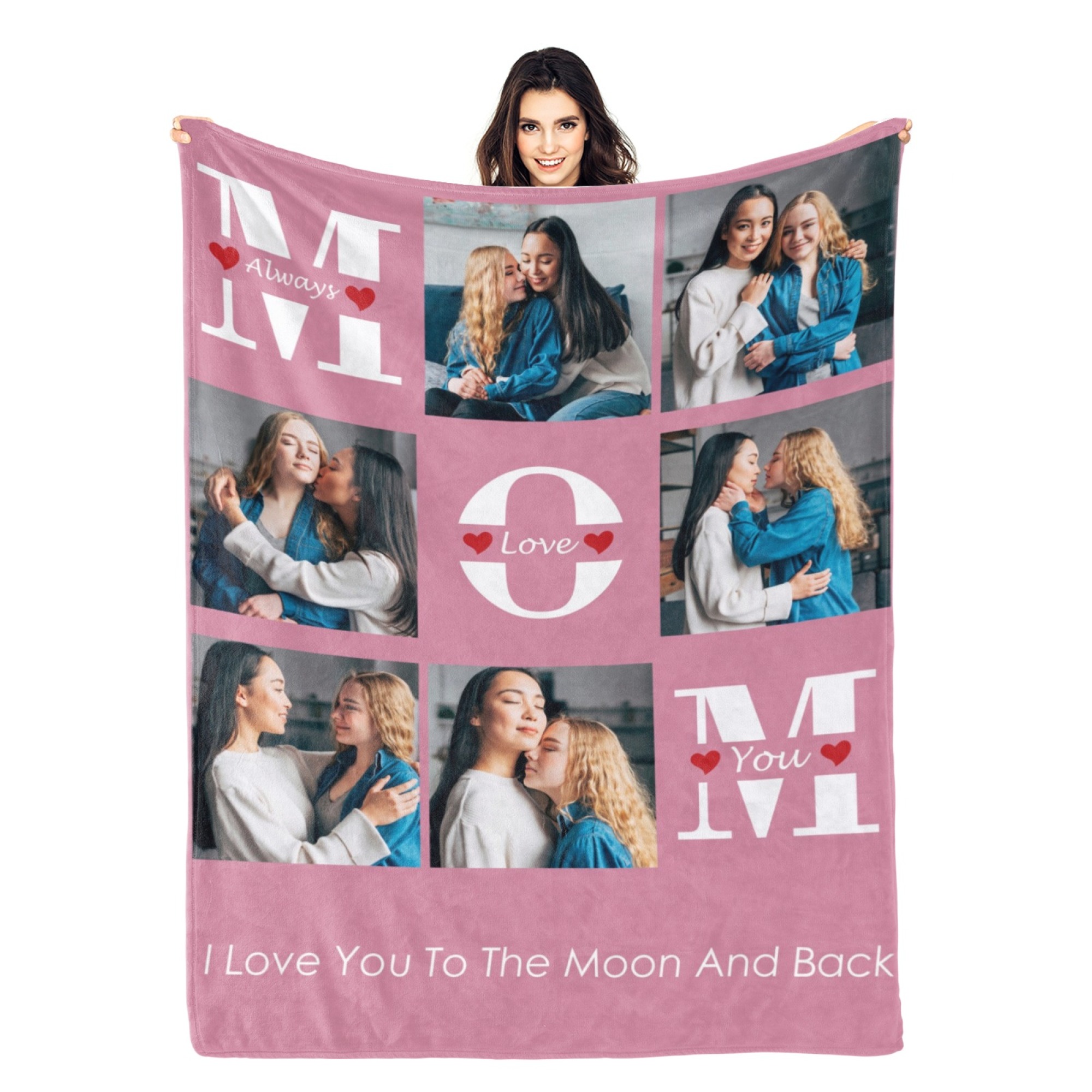 Custom Blanket with Collage Photos Blanket Mother's Day Gifts Personal