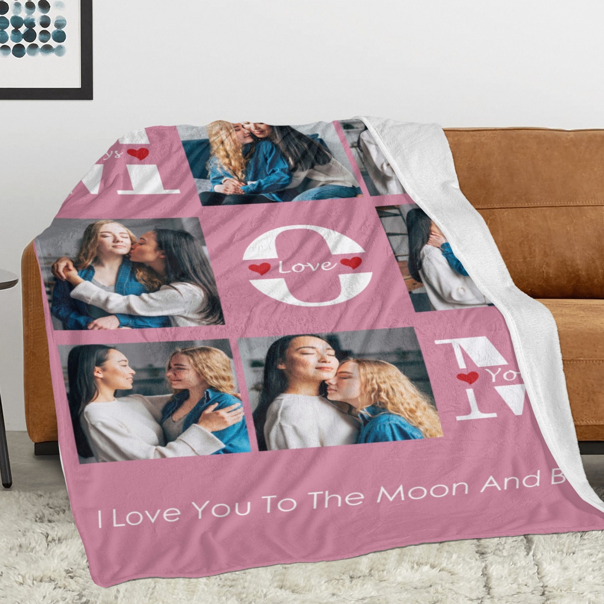 Custom Blanket with Collage Photos Blanket Mother's Day Gifts Personalized Throw Blanket with Photos
