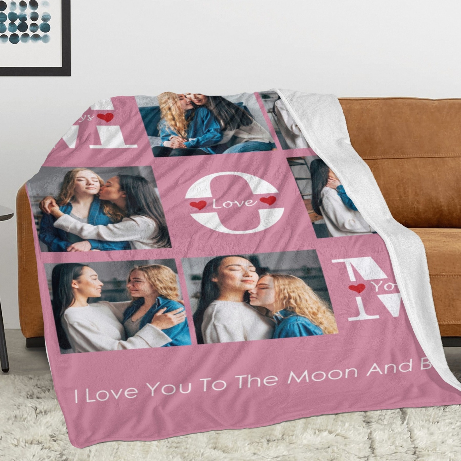 Custom Blanket with Collage Photos Blanket Mother's Day Gifts Personalized Throw Blanket with Photos