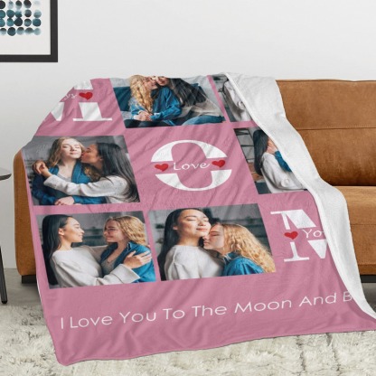 Custom Blanket with Collage Photos Blanket Mother's Day Gifts Personalized Throw Blanket with Photos