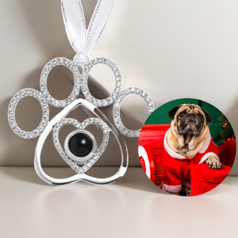 Personalized Christmas Picture Ornament with Custom Photo Projection for Tree Hanging Xmas Gifts