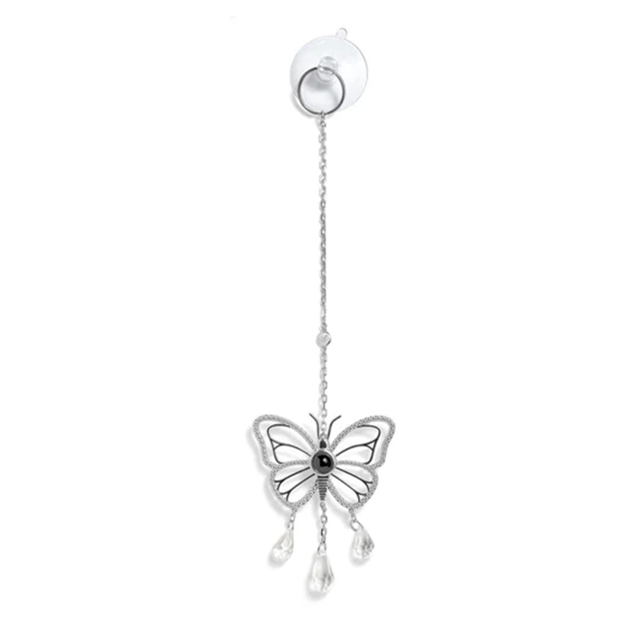 Personalized Butterfly Photo Sun Catcher Christmas Gift for Grandmother