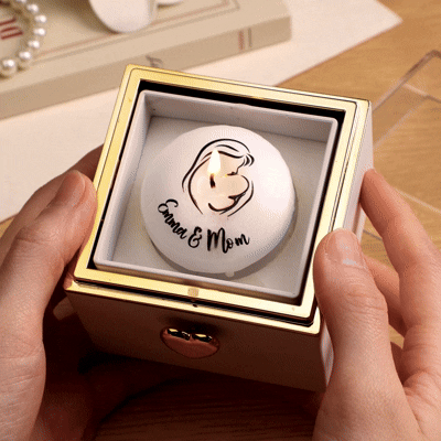 Custom Music Box Can Play Whole Song Magical Cake Candle Flip Box with Personalized Text and Photo