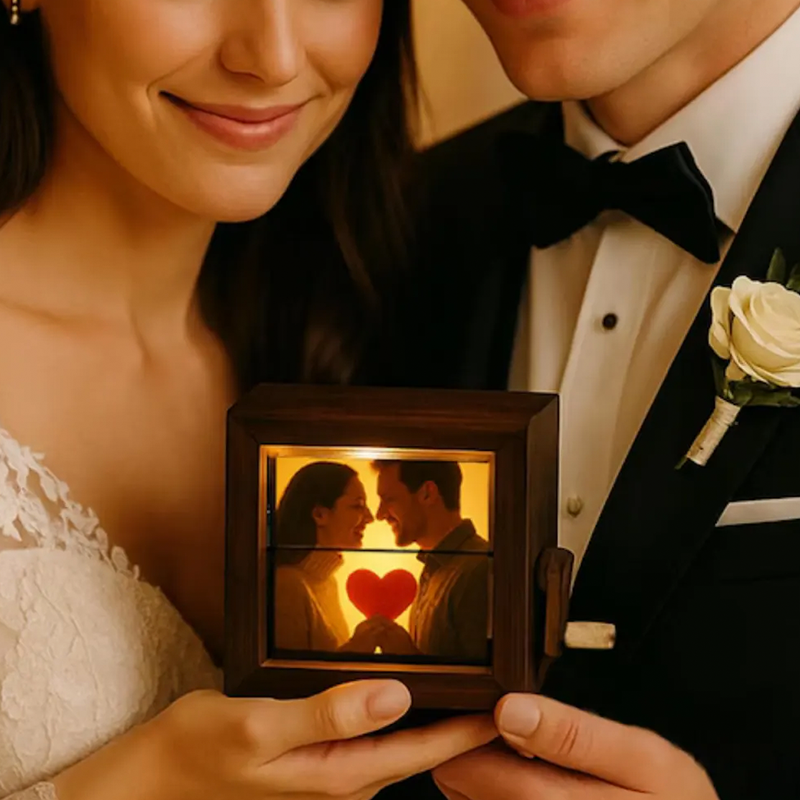 Personalized Flipbook Frame Father Gifts Animation Machine Mechanical Hand Motion Photo Cube