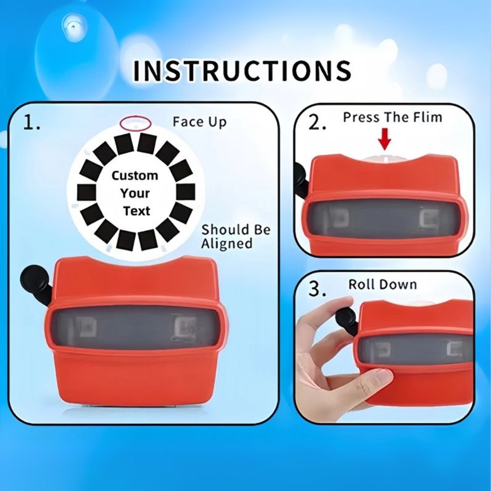 Personalized 3D Photo Viewer and Custom Viewfinder with Your Pictures Christmas Gift