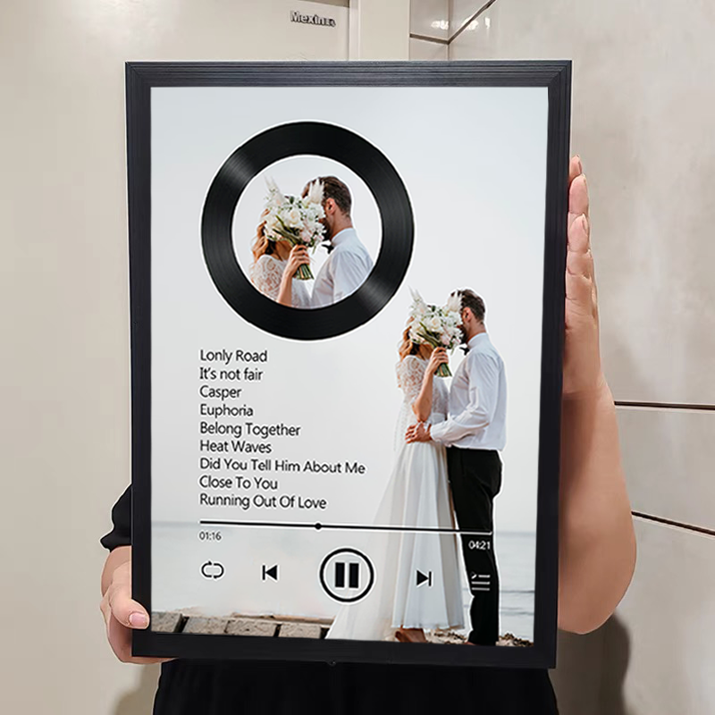 Custom Nine Songs Picture Frames Night Light with Personalized Photo M