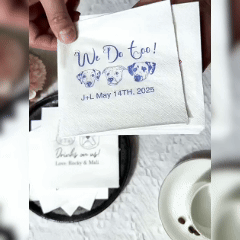 Custom Made Napkin Personalized Dog Napkins Cat Cocktail Napkins Illustration for Pet Lover Party