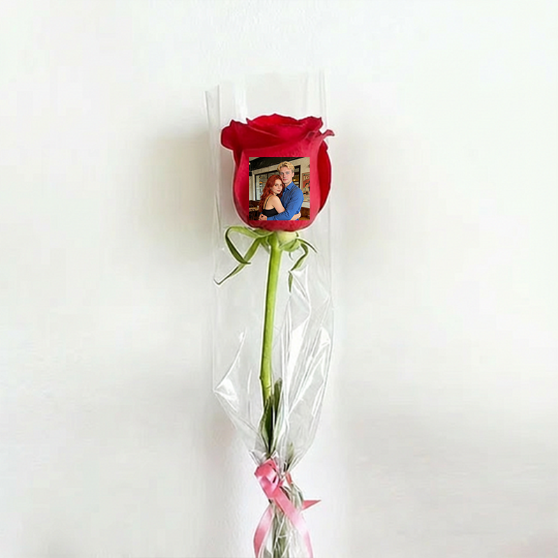 Beautiful Custom Photo Rose Personalized Engravable Rose with Custom Photos Anniversary Gift for Couples