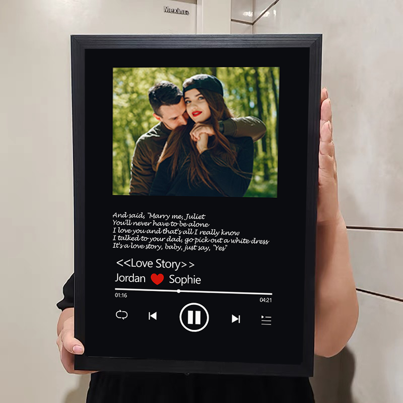 Custom Nine Songs Picture Frames Night Light with Personalized Photo M