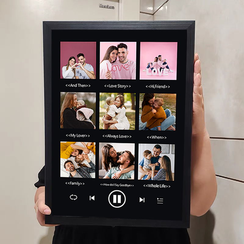 Custom Nine Songs Picture Frames Night Light with Personalized Photo M