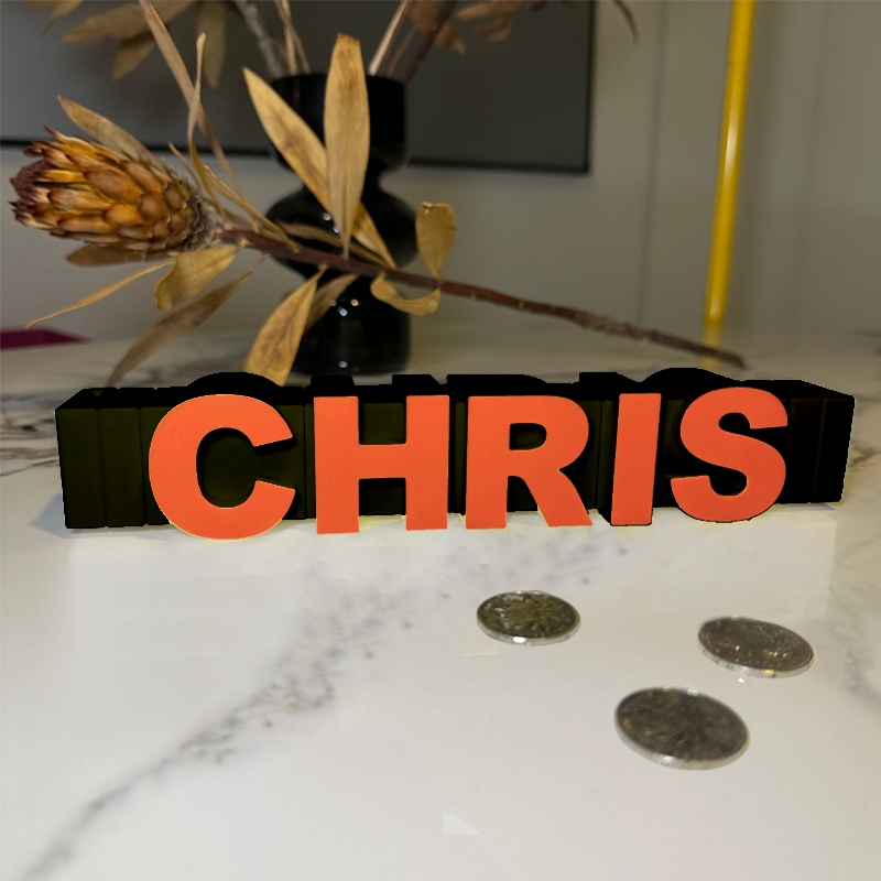 Personalized 3D Printed Letter Money Box Custom Name Two Colored Piggy Bank for Kids Unique First Savings Bank