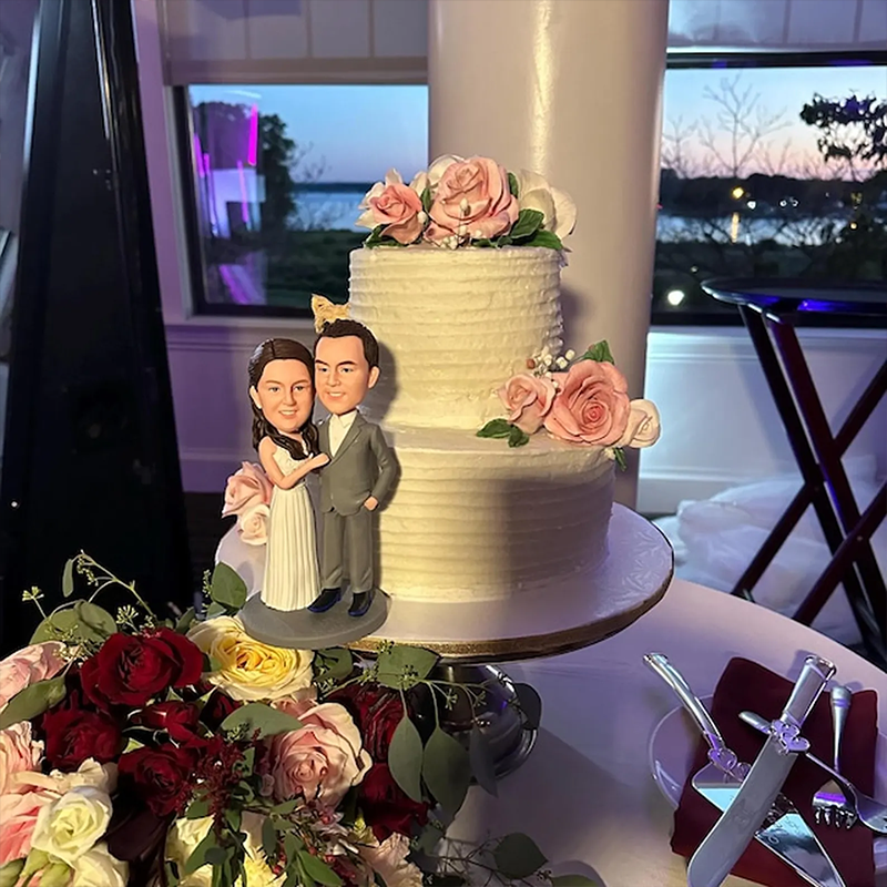 Fully Customizable Wedding Cake Topper Bobbleheads Personalized Bobbleheads Party Topper
