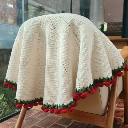 FINISHED Handmade Crochet Flower Throw Blanket Bouquet Rose Bouquet Knitted Bouquet Ready-Made Blanket Mothers Day Gifts