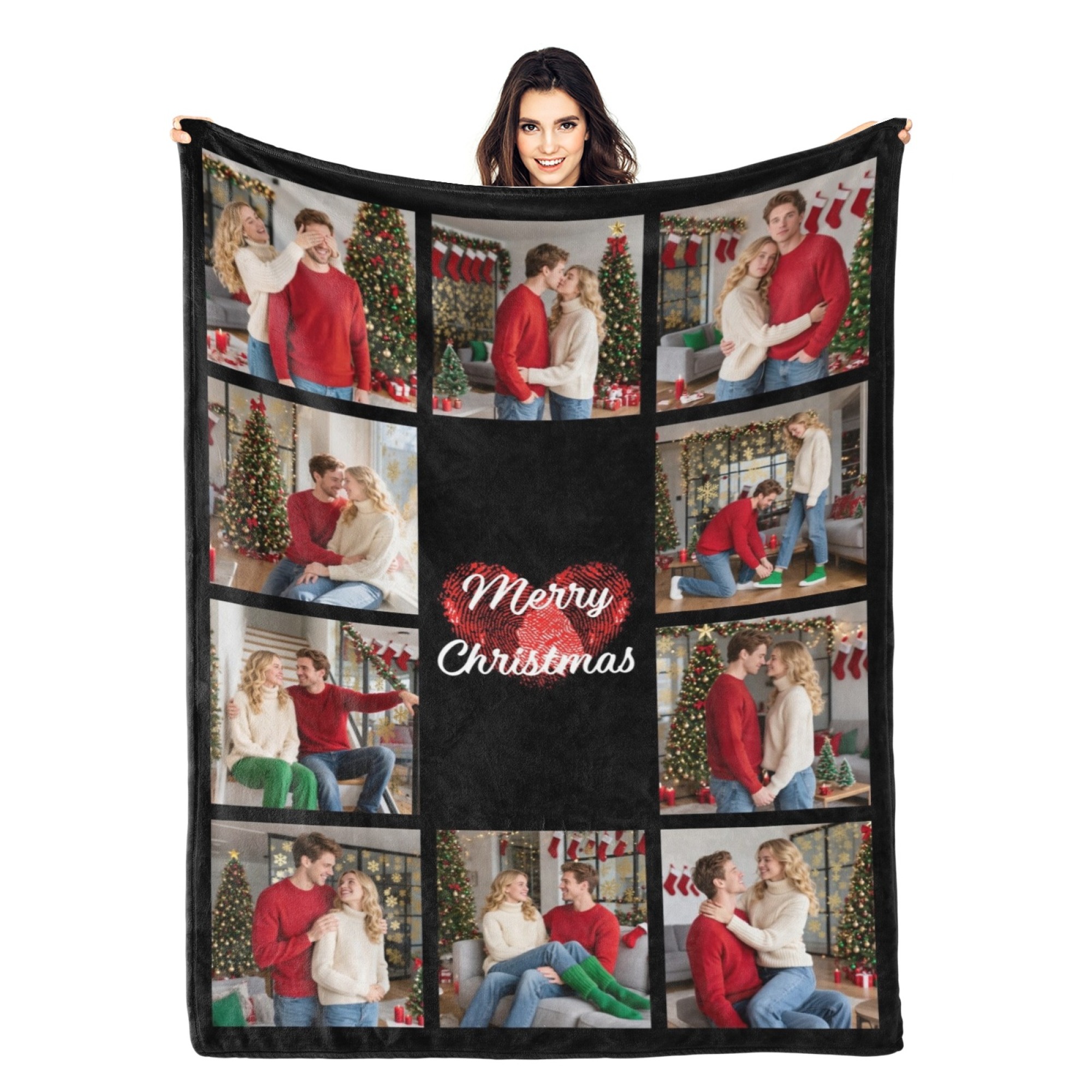 Custom Collage Photo Blanket Personalized Throw Blanket with Photos Te
