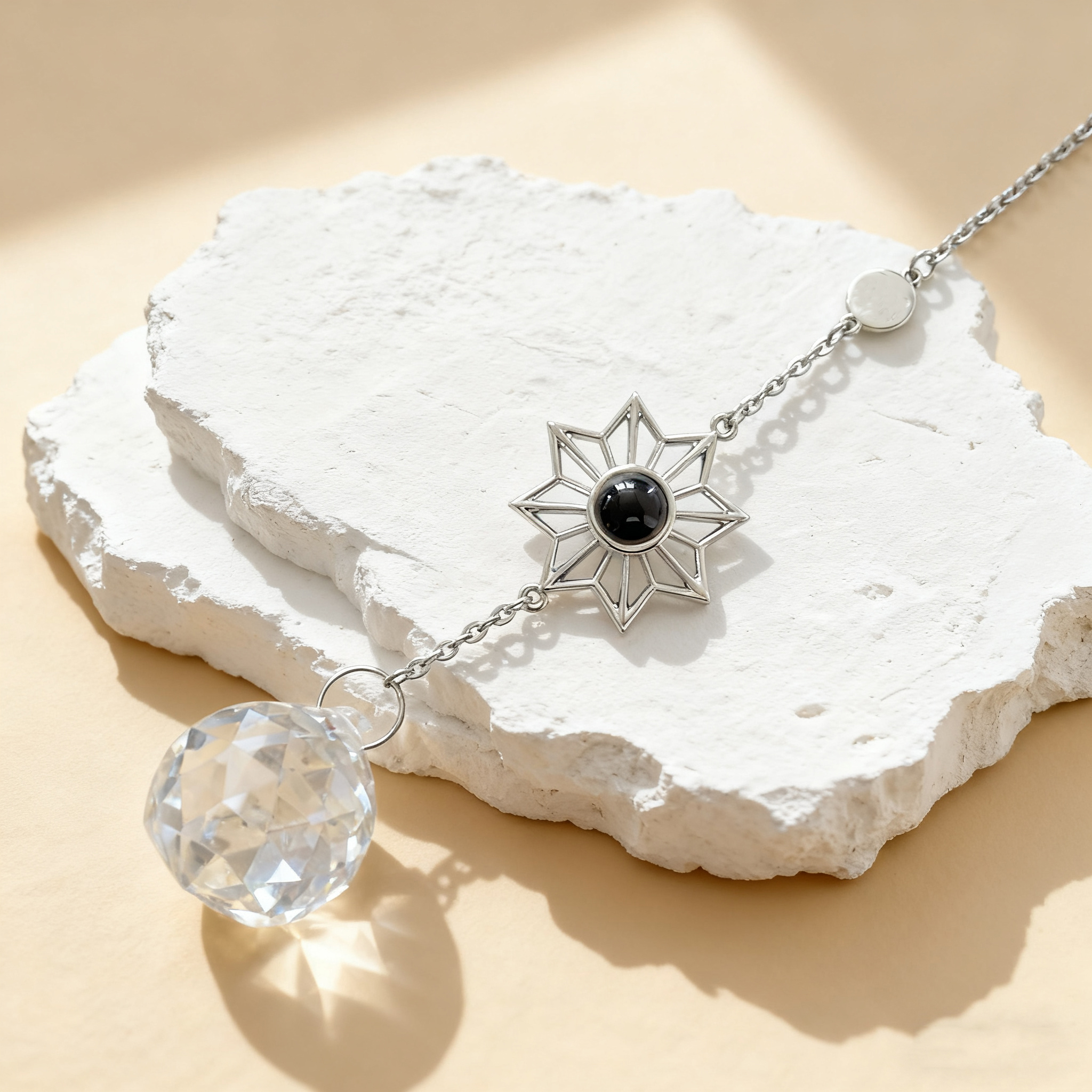 Personalized Sun Photo Sun Catcher Custom Projection Ornaments Gift for Christmas