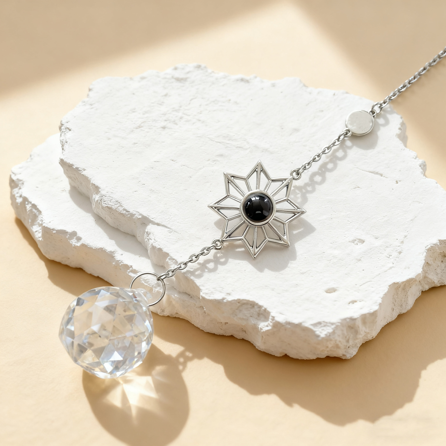 Personalized Sun Photo Sun Catcher Custom Projection Ornaments Gift for Christmas