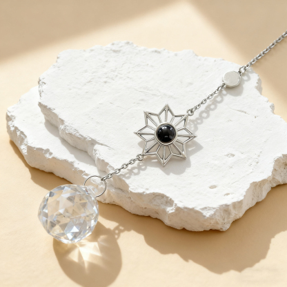 Personalized Sun Photo Sun Catcher Custom Projection Ornaments Gift for Christmas