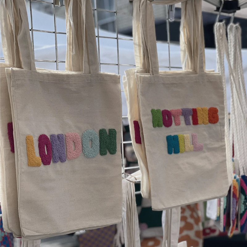 Personalized Name Punch Needle Handbags Custom Embroidered Letter Bag Punch Needle Embroidered Tufted Tote Bag Back to School Gift