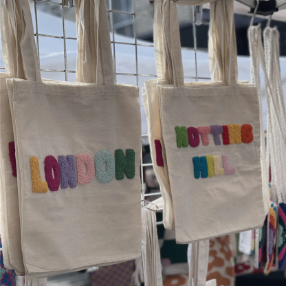 Personalized Name Punch Needle Handbags Custom Embroidered Letter Bag Punch Needle Embroidered Tufted Tote Bag Back to School Gift