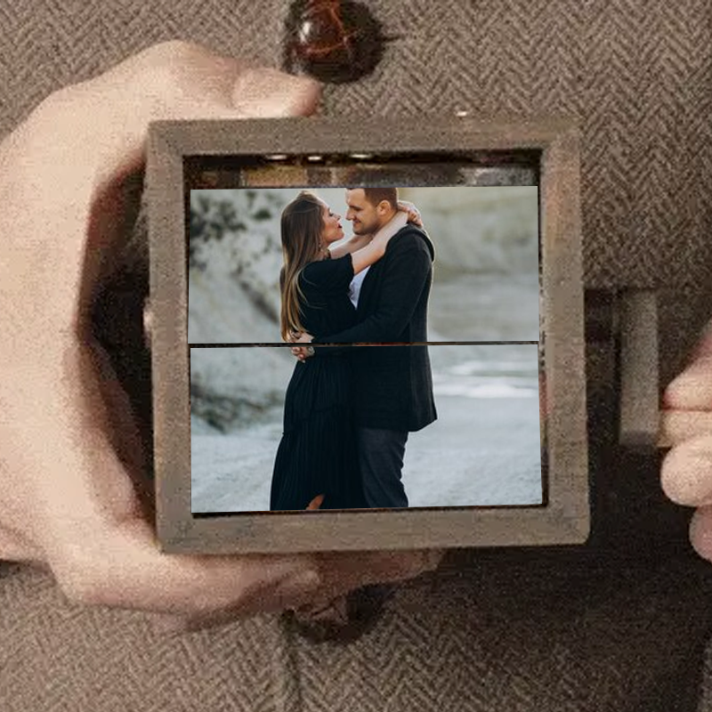 Personalized Flipbook Frame Animation Machine Mechanical Hand Motion Photo Cube Album Anniversary Gift for Couples