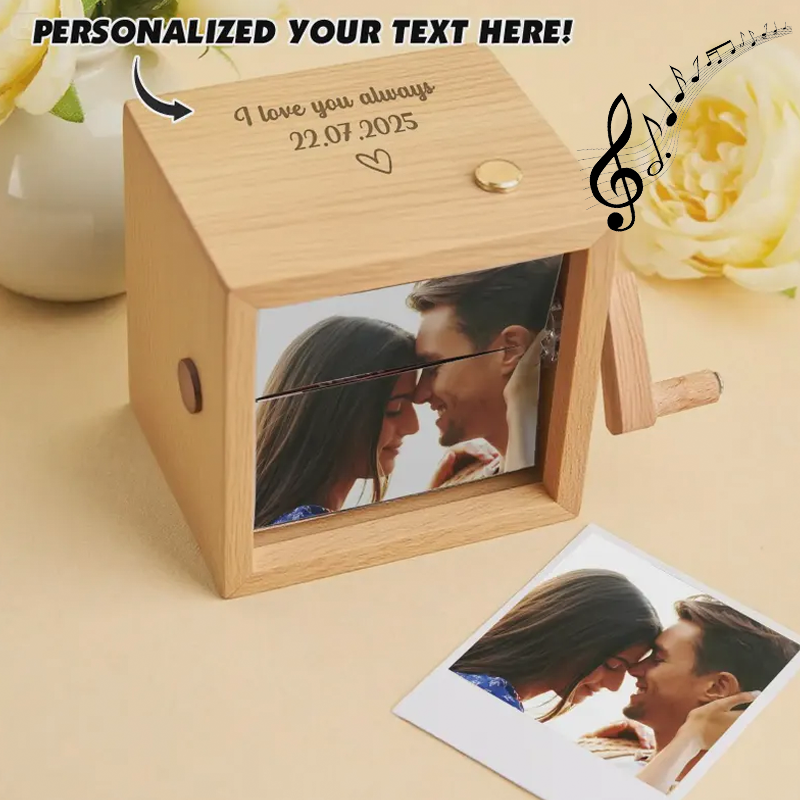 Personalized Whole Song Flipbook Frame Christmas Gifts Animation Machine Hand Motion Photo Cube Album Music Night Light