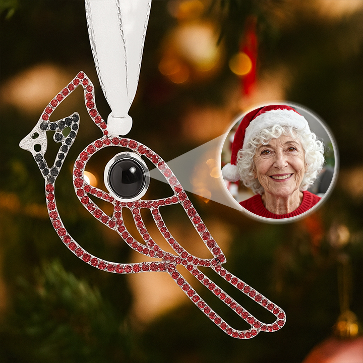 Personalized Angel Embrace Photo Projection Ornaments with Picture Inside MGem Ornament Christmas Memorial Gifts for Family