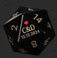 Custom Anniversary D20 Dice Personalized D&D Gift Marriage Dice Annive