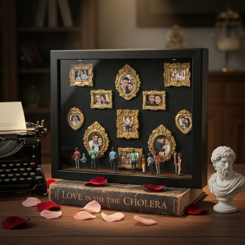 Museum of Us Frame Custom Miniature Retro Photo Frame Gallery Wooden Light Frame DIY Gift for Couple Valentine's Day Gifts