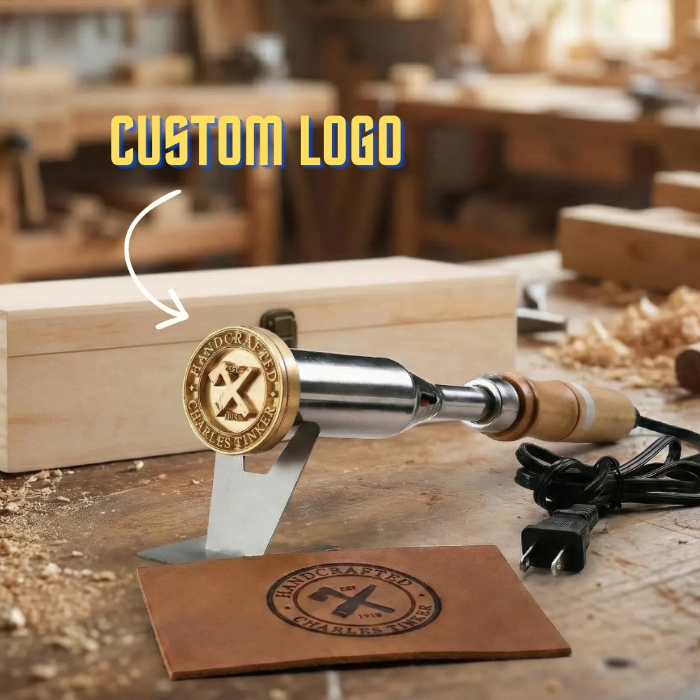 Custom Leather Branding Iron Personalized Logo Branding Stamp for Leather Custom Maker's Mark Gift for Crafter