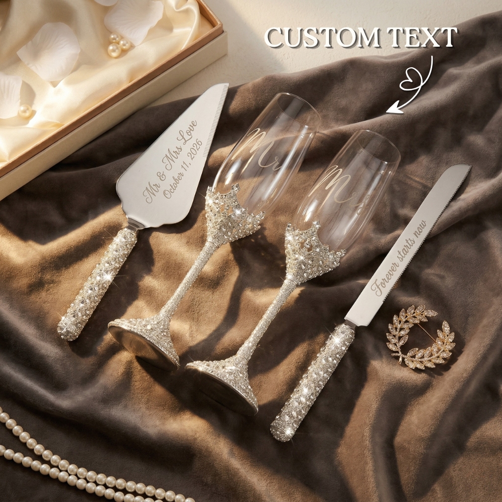 Personalized Wedding Champagne Flutes Custom Champagne Flutes for Wedding Party Wedding Gift for Couple