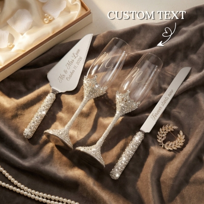 Personalized Wedding Champagne Flutes Custom Champagne Flutes for Wedding Party Wedding Gift for Couple