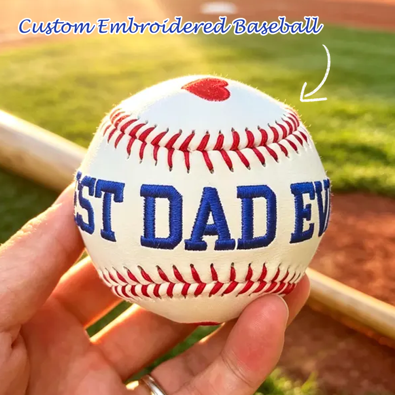 Custom Embroidered Baseball Personalized Keepsake Softball Baseball Gifts Fathers Day Gift from Kids