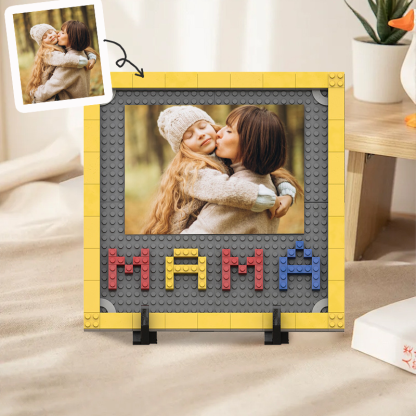 Personalized Photo Building Brick Puzzle Custom Building Block Family Gifts for Mama and Papa