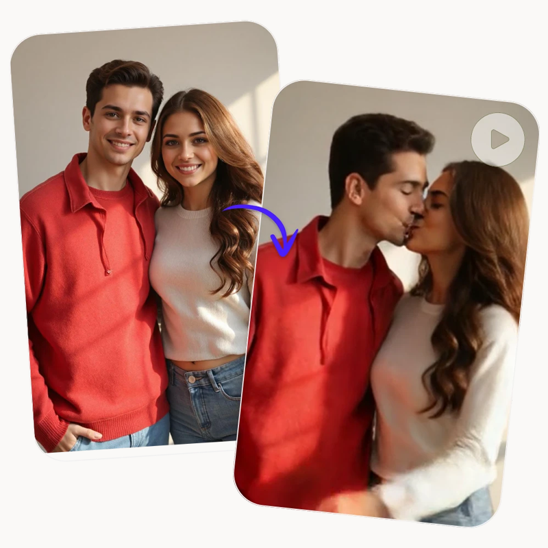 Personalized AI Kissing Video Photo Frame with Custom Whole Song AR Frame Personalized Music Player (Can Play Whole Song)