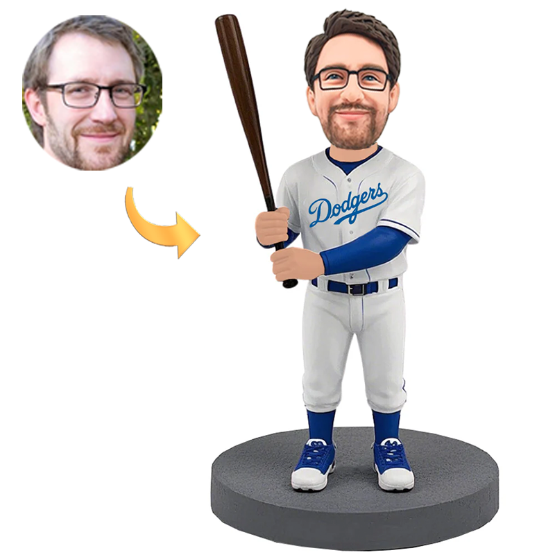 Handcraft Los Angeles Dodgers Fans Baseball Player Custom Bobbleheads with Text Engraved