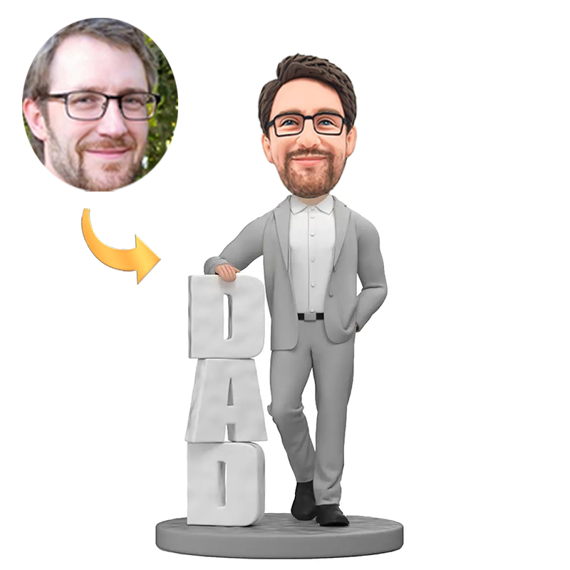 Handcraft Business Dad in a Suit Custom Bobbleheads