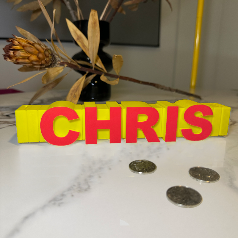 Personalized 3D Printed Letter Money Box Custom Name Two Colored Piggy Bank for Kids Unique First Savings Bank