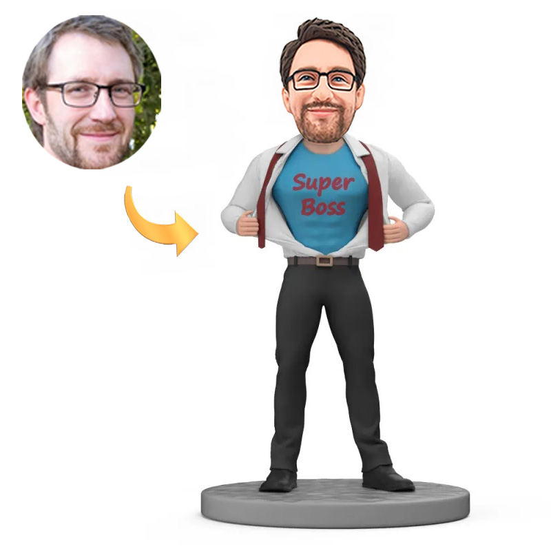 Handcraft Super Boss Man Custom Bobbleheads Boss Day Gifts