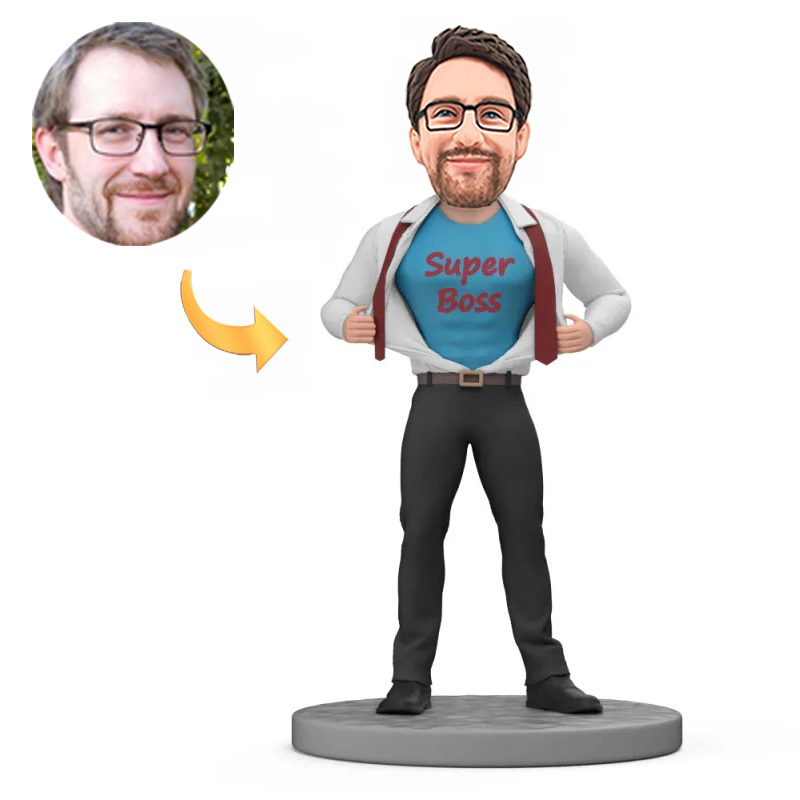 Handcraft Super Boss Man Custom Bobbleheads Boss Day Gifts