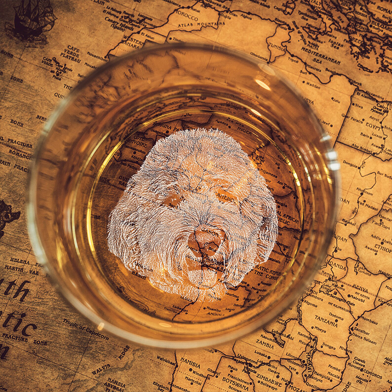 Personalized Photo Whiskey Glass Your Text or Logo Custom Message for Whiskey Lovers Bottom Engraved