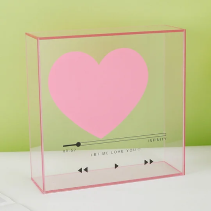 Preserved Flower Love's CD Transparent Acrylic Rose Flower Box Romantic Anniversary Gift For Girlfriend
