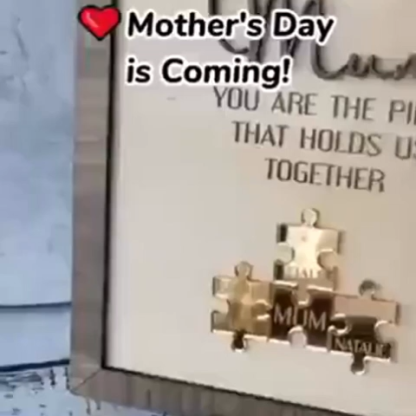 Personalized Name Wooden Puzzle Custom Sign Mom You Are the Piece That Holds Us Together Gifts for Mom