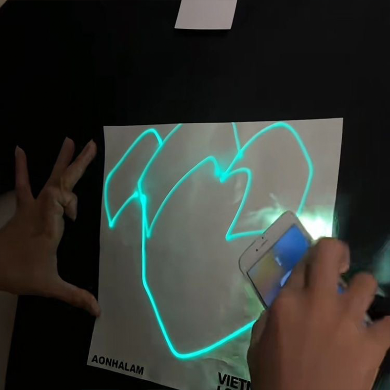 Glow in the Dark T-Shirt Custom with Your Own Draw Designs or Photo Fun 3D Tees Unisex Couple Gifts